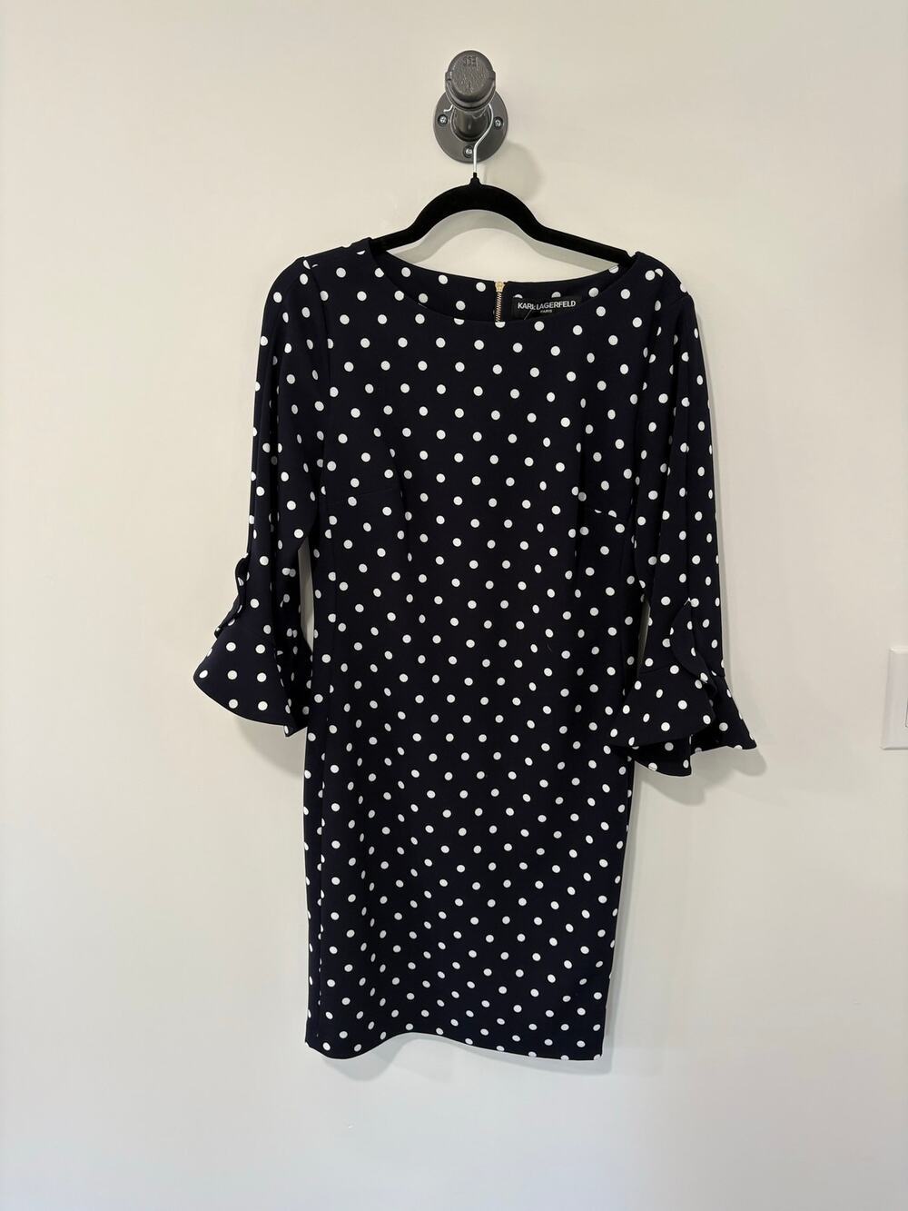 Karl Lagerfeld Polka Dot Bell Sleeve Dress Size 6
